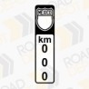Calcomanía reflejante impresa de señal SII-14 KILOMETRAJE CON ESCUDO