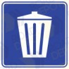 Calcomanía reflejante impresa de señal SIS-07 DEPÓSITO DE BASURA