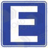 Calcomanía reflejante impresa de señal SIS-08 ESTACIONAMIENTO