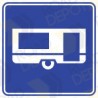 Calcomanía reflejante impresa de señal SIS-09 ESTACIONAMIENTO PARA CASAS RODANTES