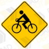 Calcomanía reflejante impresa de señal SP-39 CICLISTAS