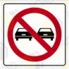 Calcomanía reflejante impresa de señal SR-18 PROHIBIDO REBASAR